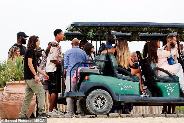 Jude Bellingham led his Real Madrid teammates to party at a luxury beach club in San Tropez, after he and Vinicius were named at the Balon d'Or awards ceremony