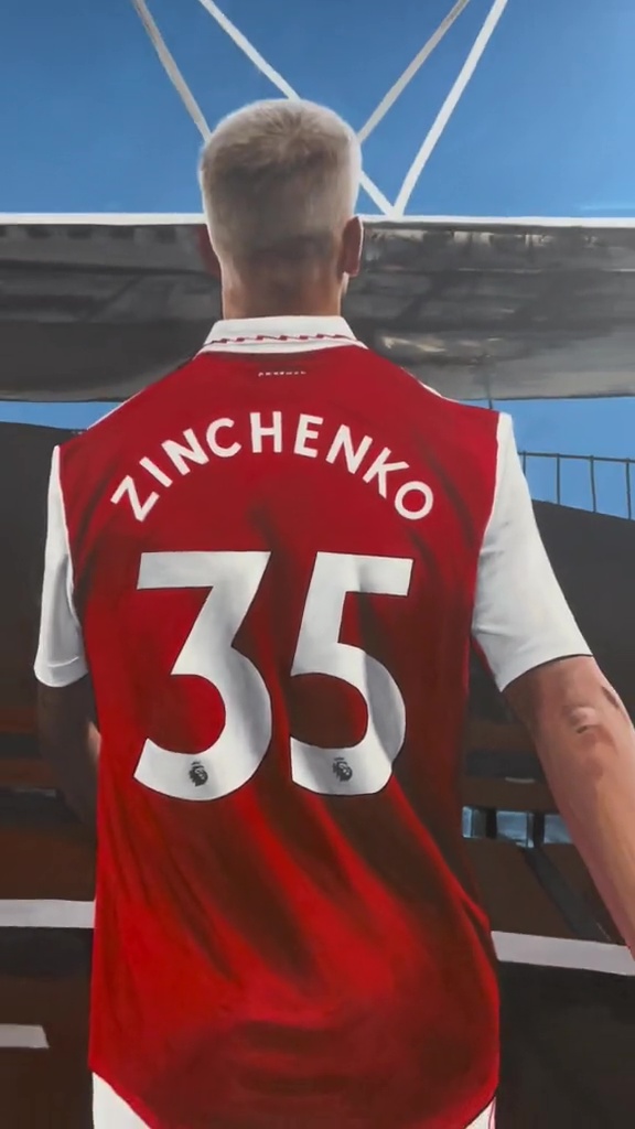 Zinchenko had the amazing artwork done by Emma Kenny