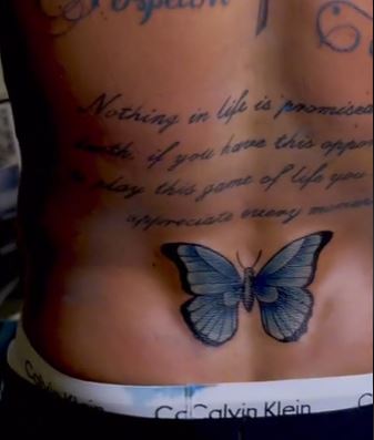 This Butterfly tattoo is White's most recent