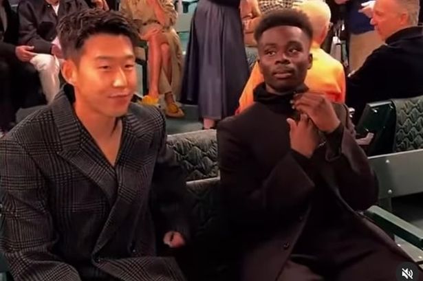 Bukayo Saka and Son Heung-min's tense footage from fashion show ahead of north London derby - Daily Star