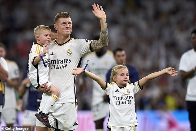 Toni Kroos was emotional as he said farewell to the Santiago Bernabeu on Saturday evening