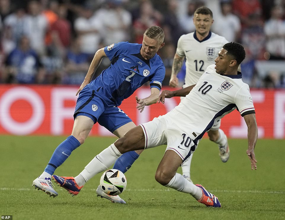 Jude Bellingham during the Group C match between England and Slovenia at Euro 2024