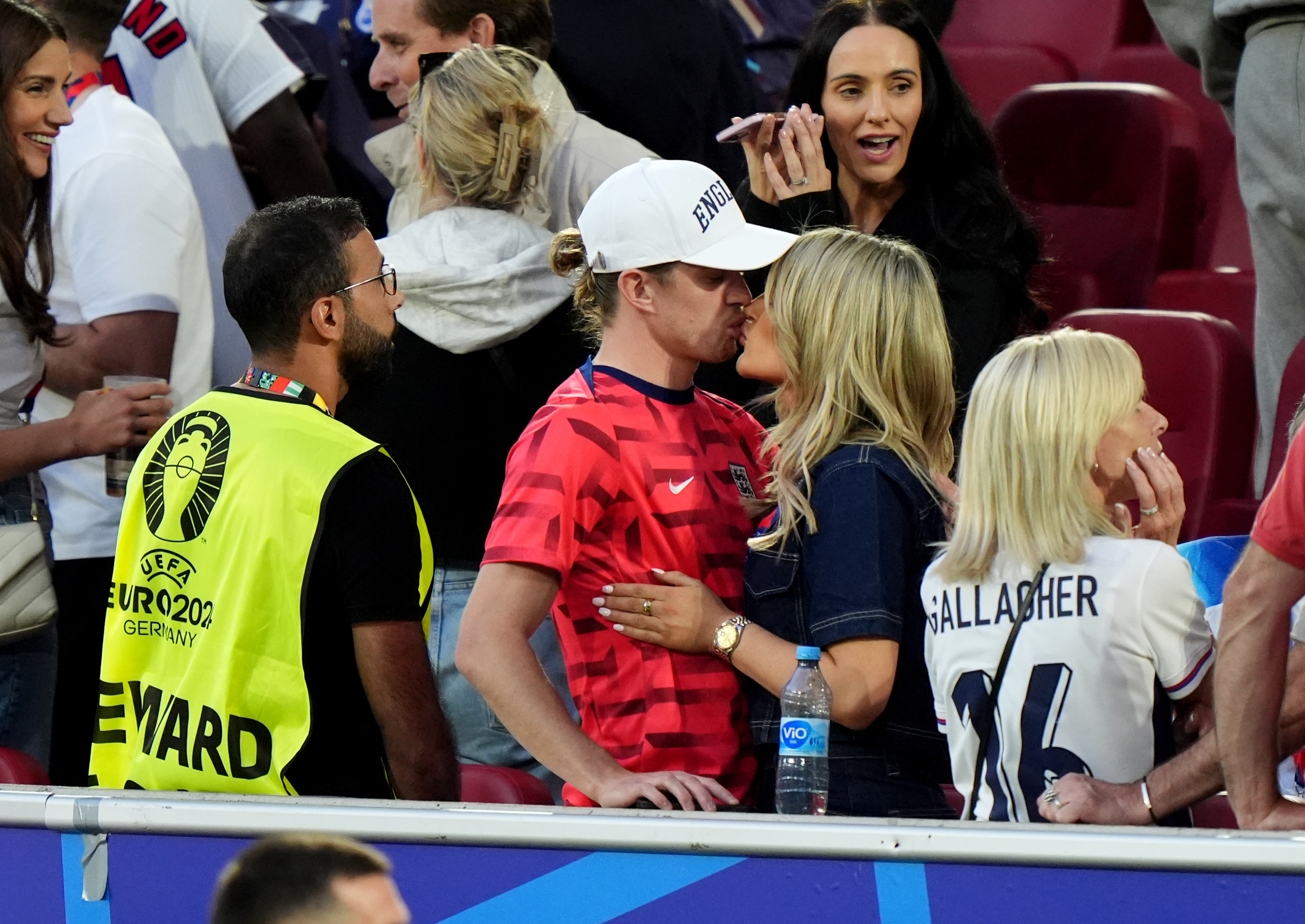 Conor Gallagher had a kiss with his partner Aine May Kennedy in the stands