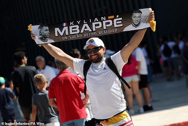 Supporters were delighted to take their slice of history and purchase their first Mbappe memorabilia at the club